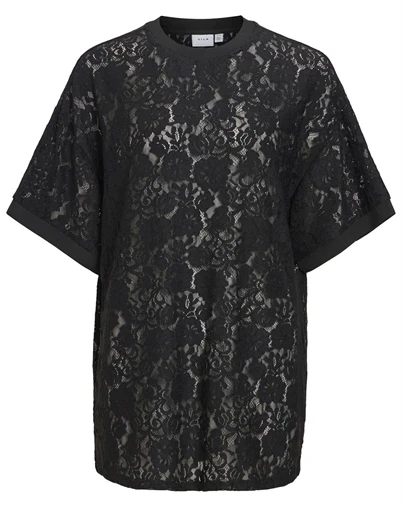 Vila - VIAndrina O-Neck T-Shirt - Black Beauty